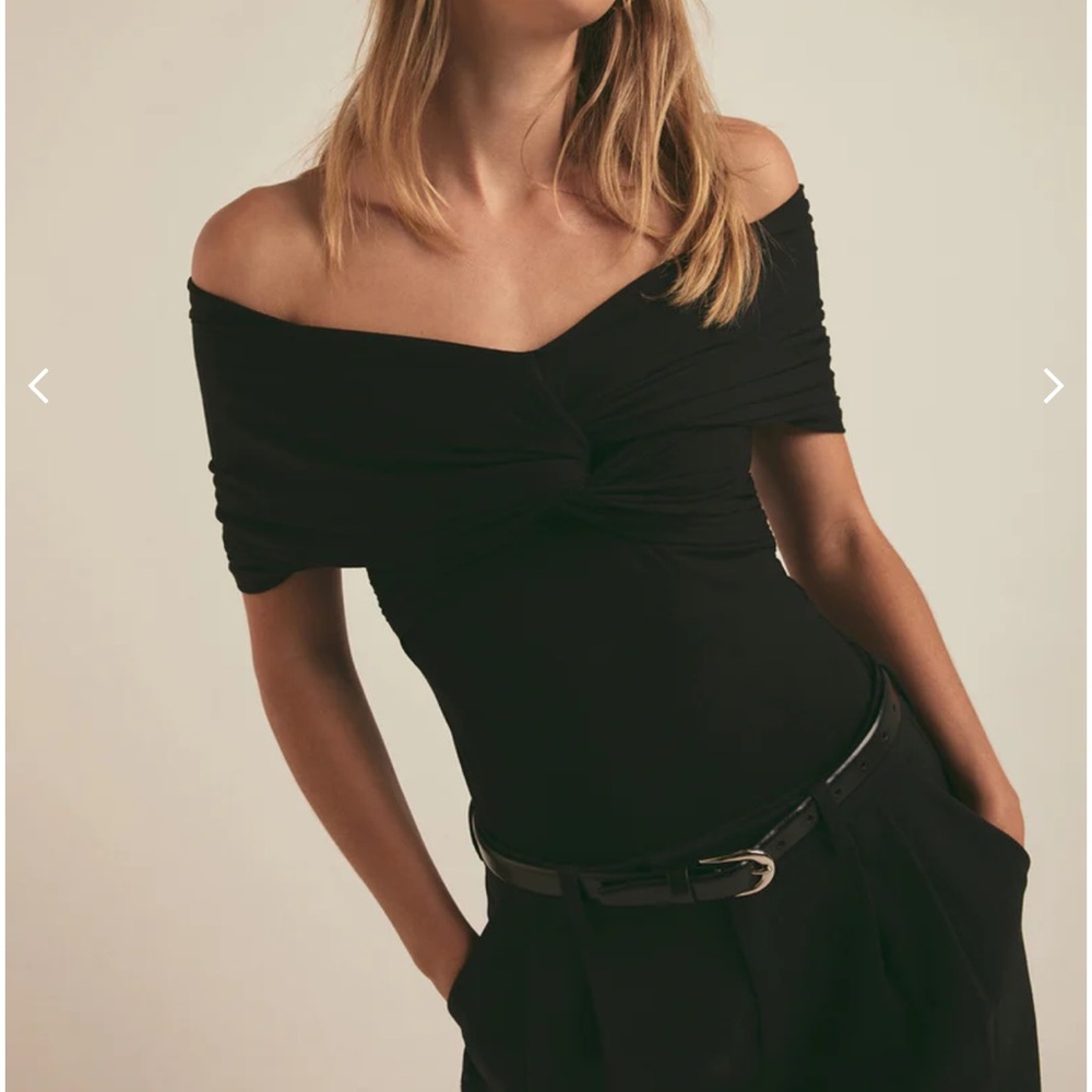 Favorite daughter black off the shoulder top